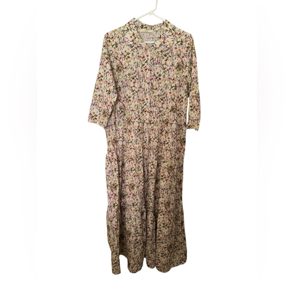 Elegant Floral Long Sleeve Dress